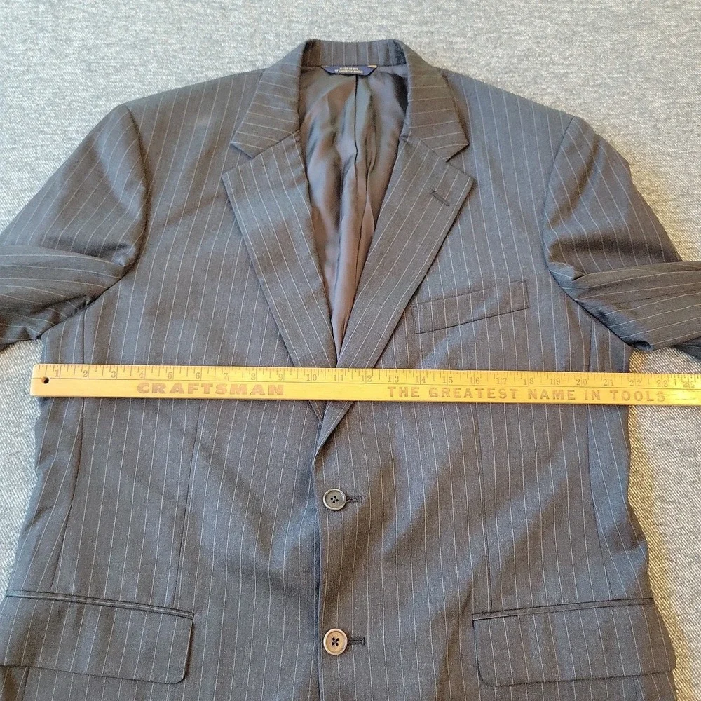 Brooks Brothers Jacket Men's 42R Madison Gray Pinstripes Blazer Made in USA